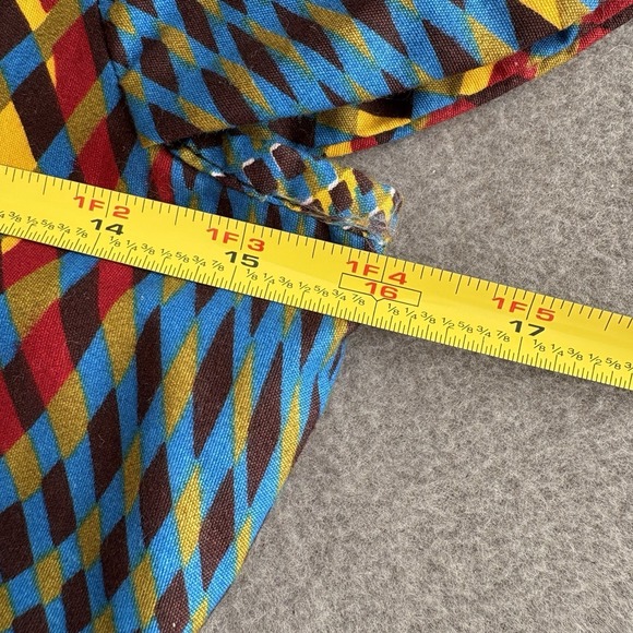 Ankara African Print Cap Sleeve Mermaid Maxi Dress Cap Sleeve XS Teal Yellow - Picture 9 of 11